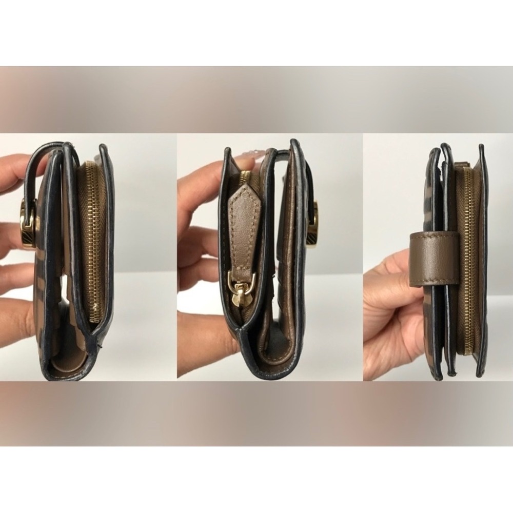 Fendi Roma Wallet FF Logo Snap Closure Bifold Coin Purse - Picture 2 of 13